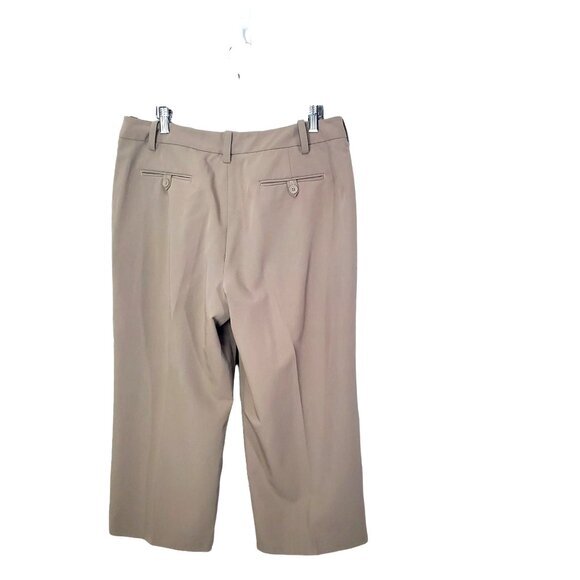 SANDRO Womens Pants 12 Capri Sportswear Tan High Rise Wide Leg Outdoor Hike Golf - Picture 2 of 9